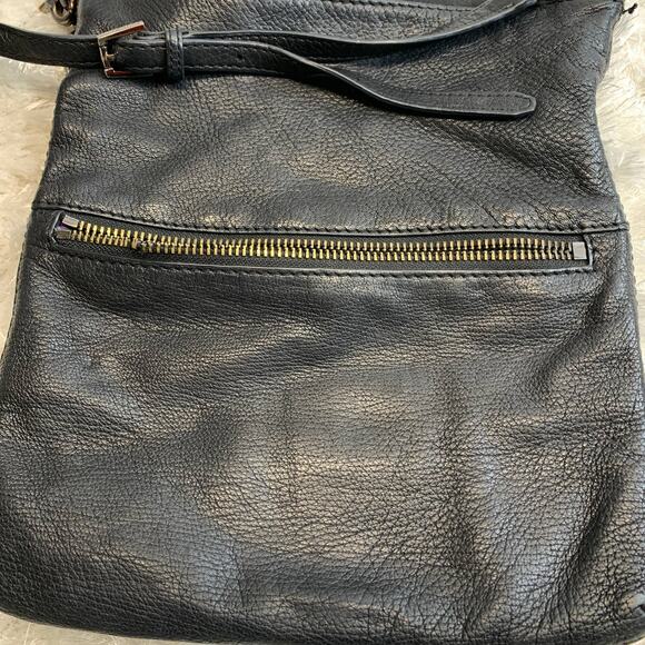 Botkier Leather Crossbody Bag Mixed Metal Black Pebbled - Picture 4 of 8